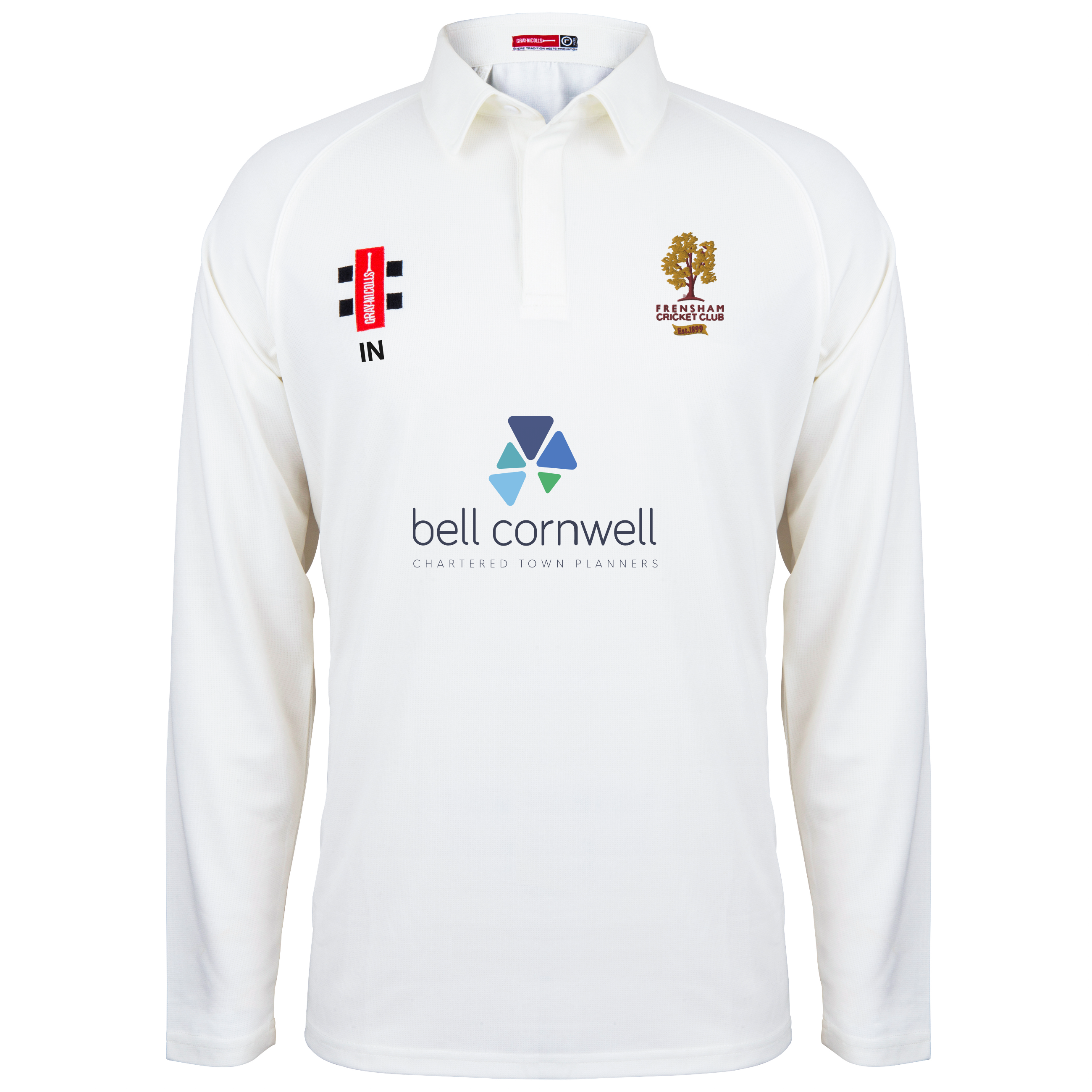 gray-nicolls-frensham-cc-senior-matrix-v2-maglia-cricket-manica-lunga-avorio image 1