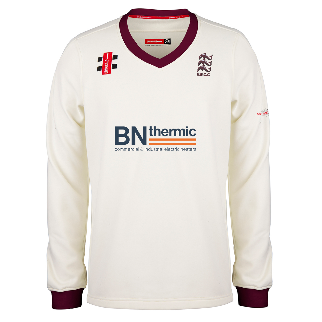 gray-nicolls-brighton-brunswick-cc-senior-pro-performance-maglione-match-avorio- image 1