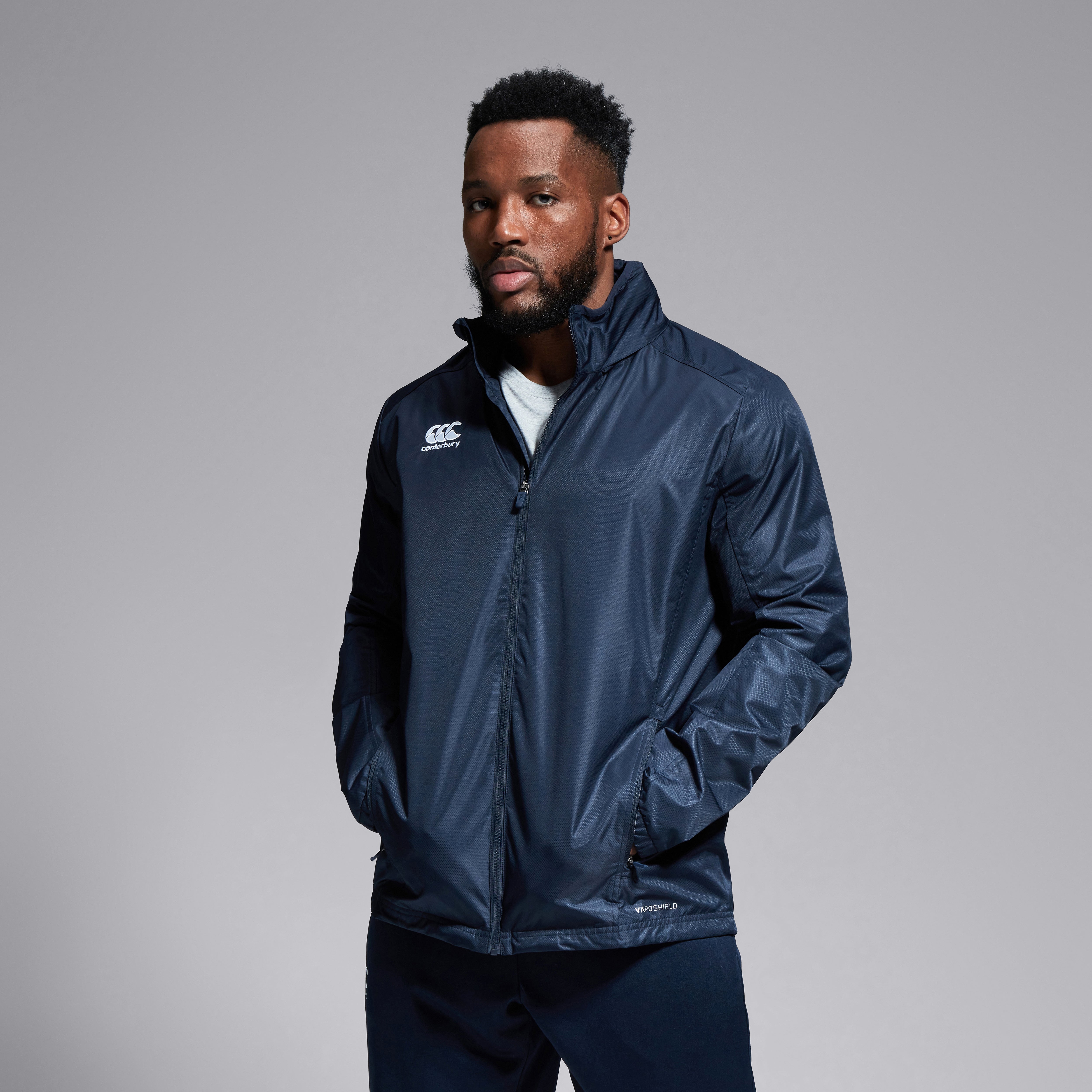 canterbury-club-vaposhield-giacca-antipioggia-full-zip-uomo-blu-navy image 2