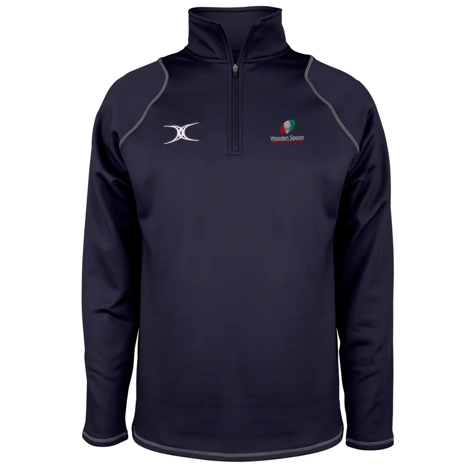 gilbert-rugby-wooden-spoon-quest-pile-1-4-zip-uomo-blu-navy-senior image 1