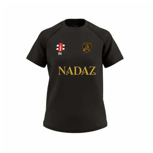 gray-nicolls-gts-t-shirt-manica-corta-donna-nera-luton-women-girls-cricket-club image 1