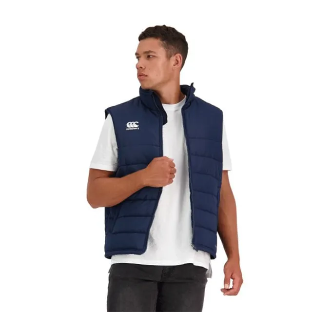 canterbury-core-gilet-uomo-smanicato-trapuntato-full-zip-navy image 1