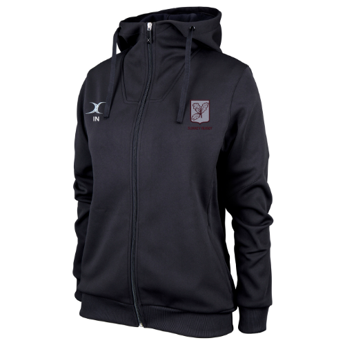 gilbert-rugby-pro-felpa-cappuccio-donna-surrey-rugby-nero image 2