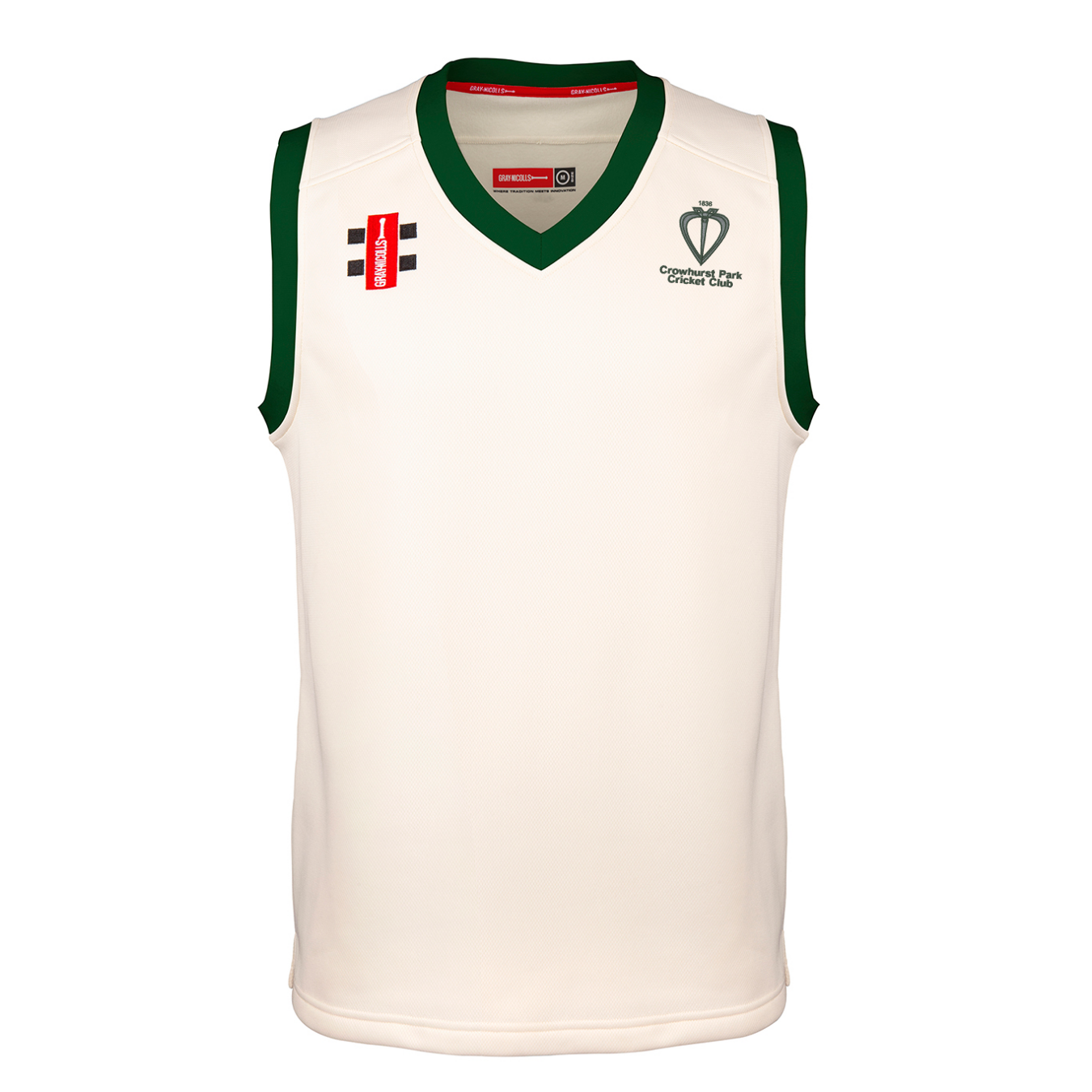 gray-nicolls-crowhurst-park-cc-pro-performance-slipover-ivory-green-adulto image 1