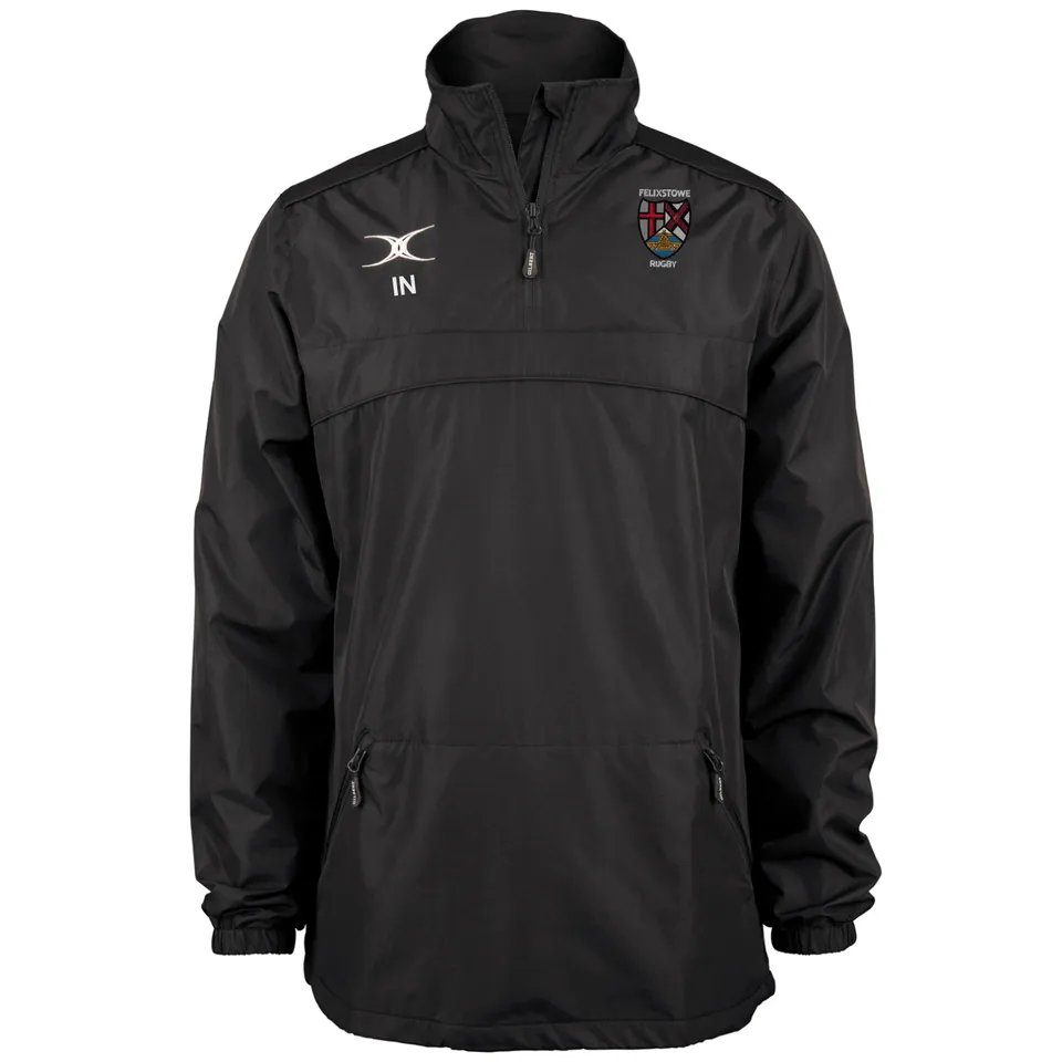 gilbert-rugby-felixstowe-rfc-senior-giacca-photon-1-4-zip-nera image 1