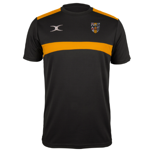 gilbert-rugby-photon-t-shirt-brasenose-college-adulto-nero-oro image 1