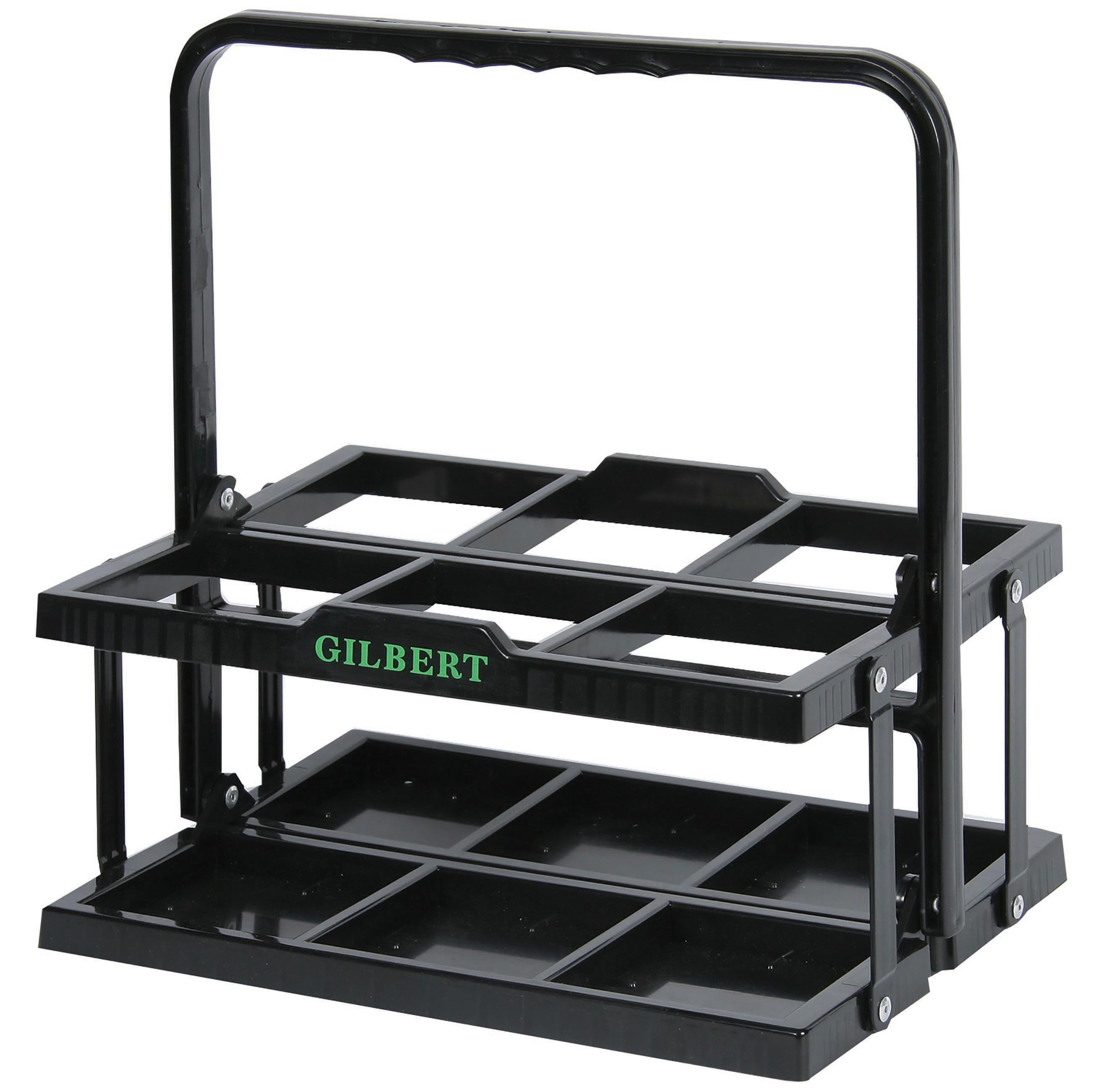 gilbert-rugby-water-bottle-carrier-trasportino-porta-borracce-6-posti-nero image 1