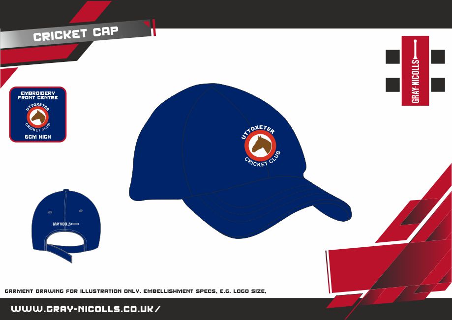 gray-nicolls-uttoxeter-cricket-club-cappellino-cricket-adulto-blu-navy image 2