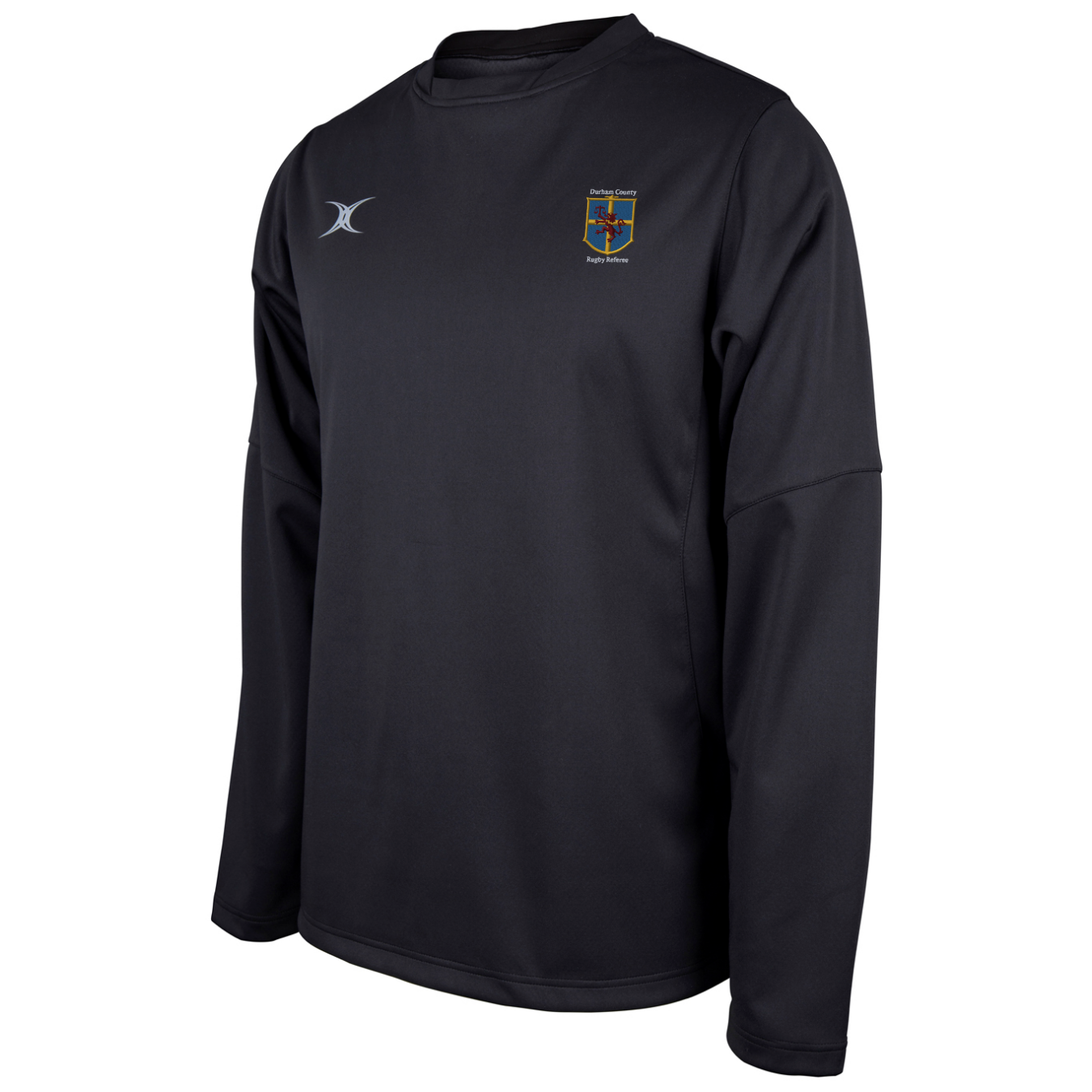 gilbert-rugby-durham-county-referee-senior-pro-top-riscaldamento-nero image 1