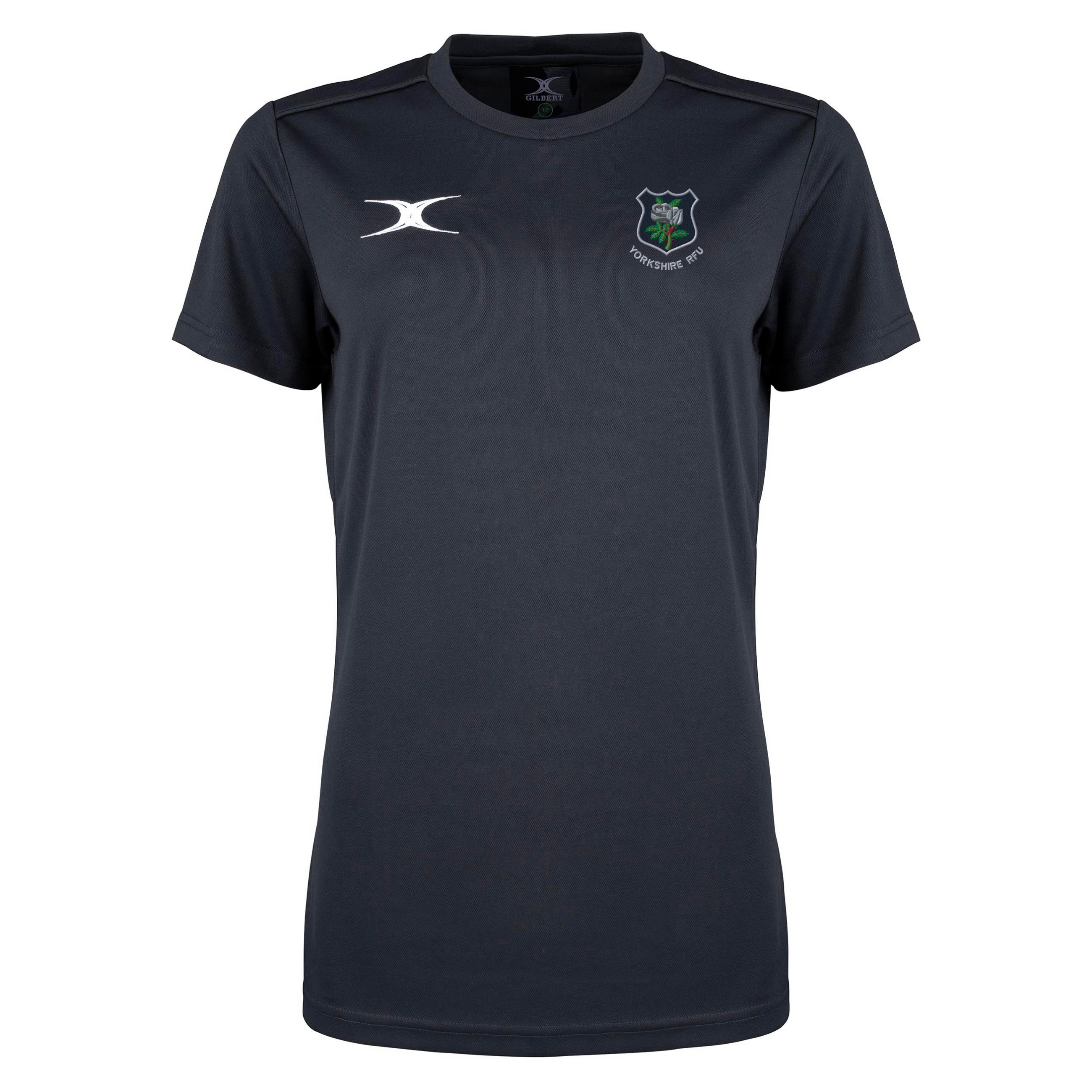 gilbert-rugby-yorkshire-pdg-senior-photon-ii-t-shirt-manica-corta-nera image 1