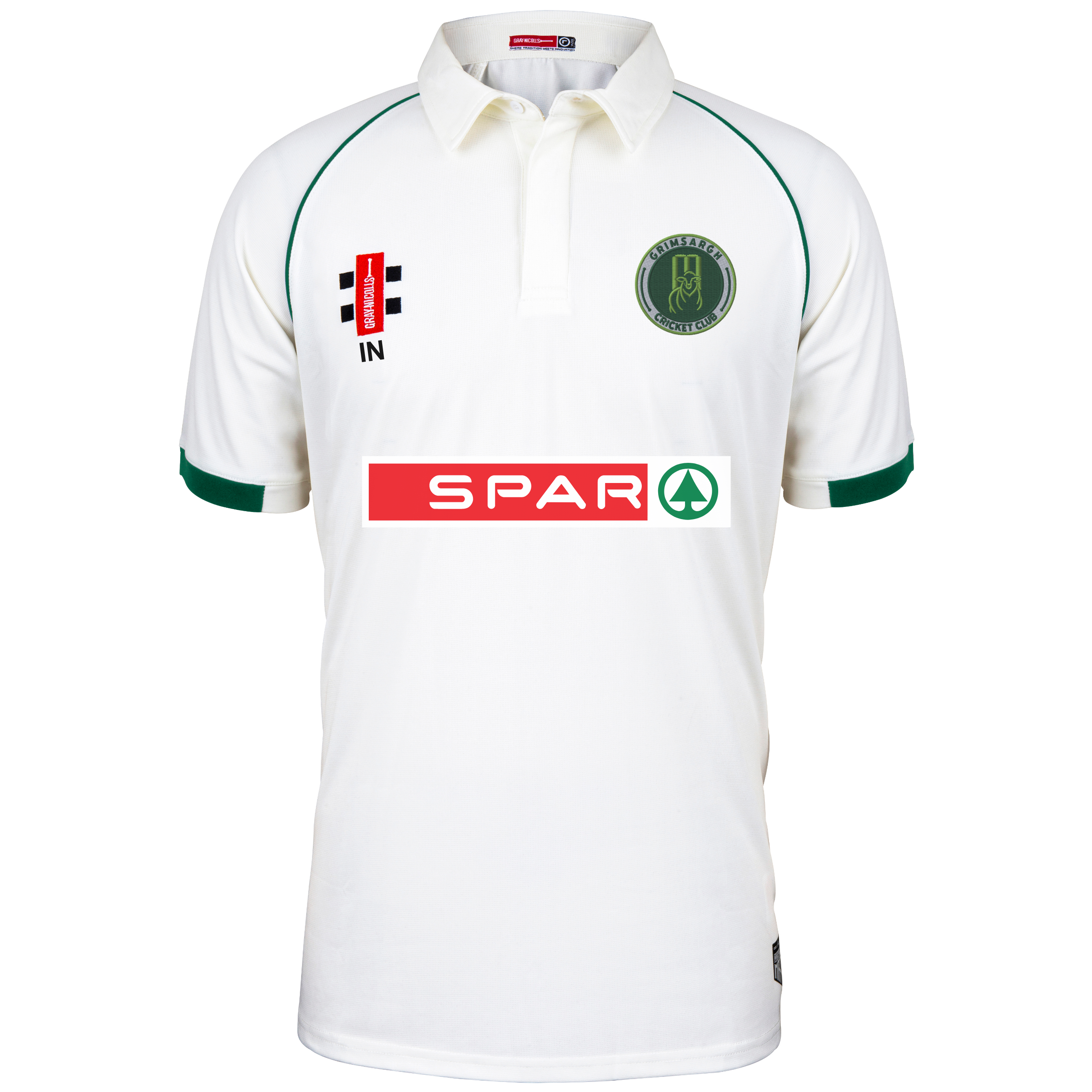 gray-nicolls-grimsargh-cc-matrix-v2-maglia-s-s-senior-avorio-verde image 1