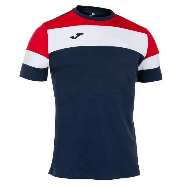 joma-crew-iv-maglia-calcio-manica-corta-azzurro-marino-rosso-bianco image 1