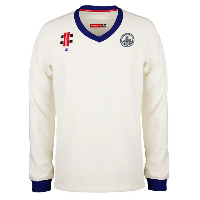 gray-nicolls-economists-cc-senior-pro-performance-maglione-match-avorio-blu-navy image 1