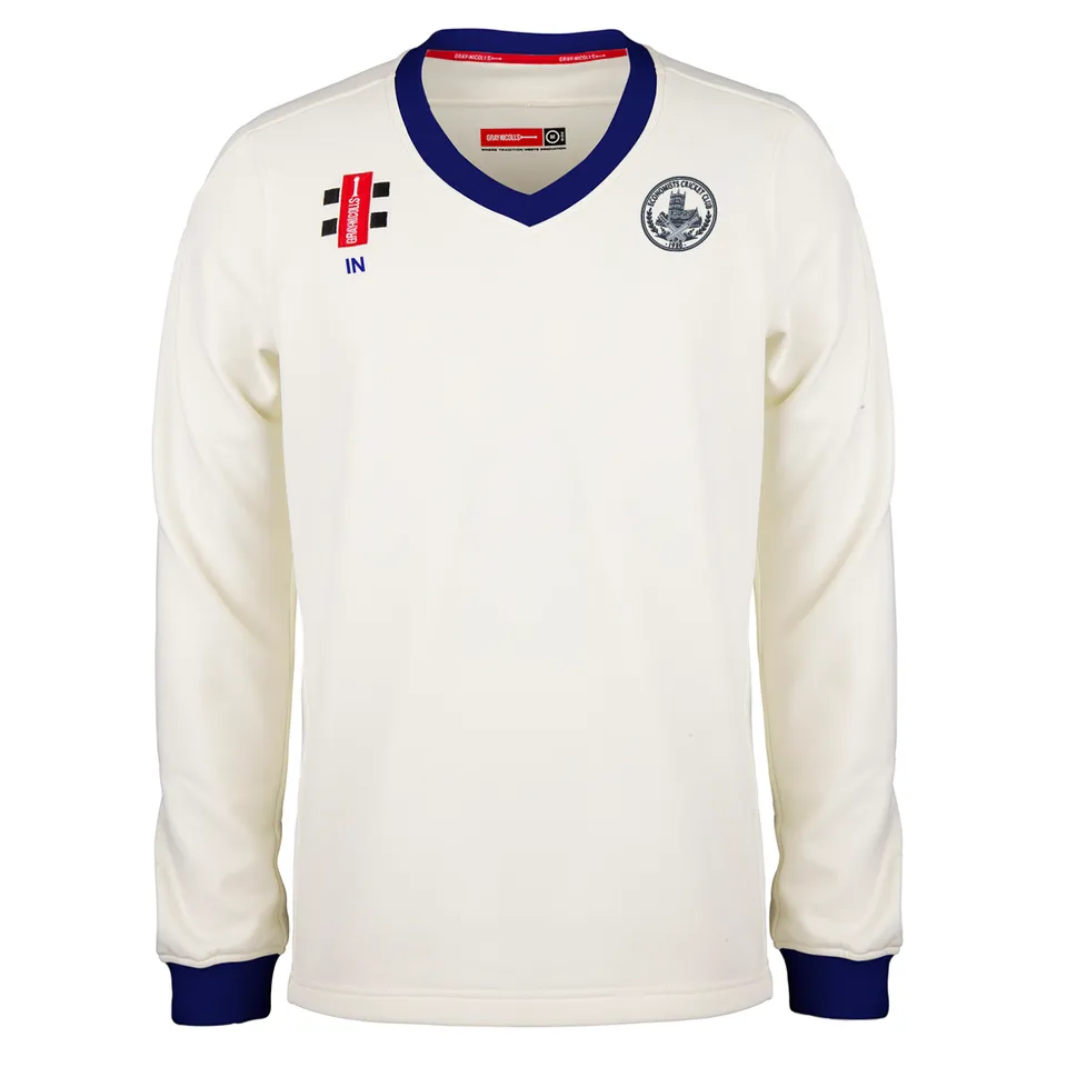 gray-nicolls-economists-cc-senior-pro-performance-maglione-match-avorio-blu-navy image 1