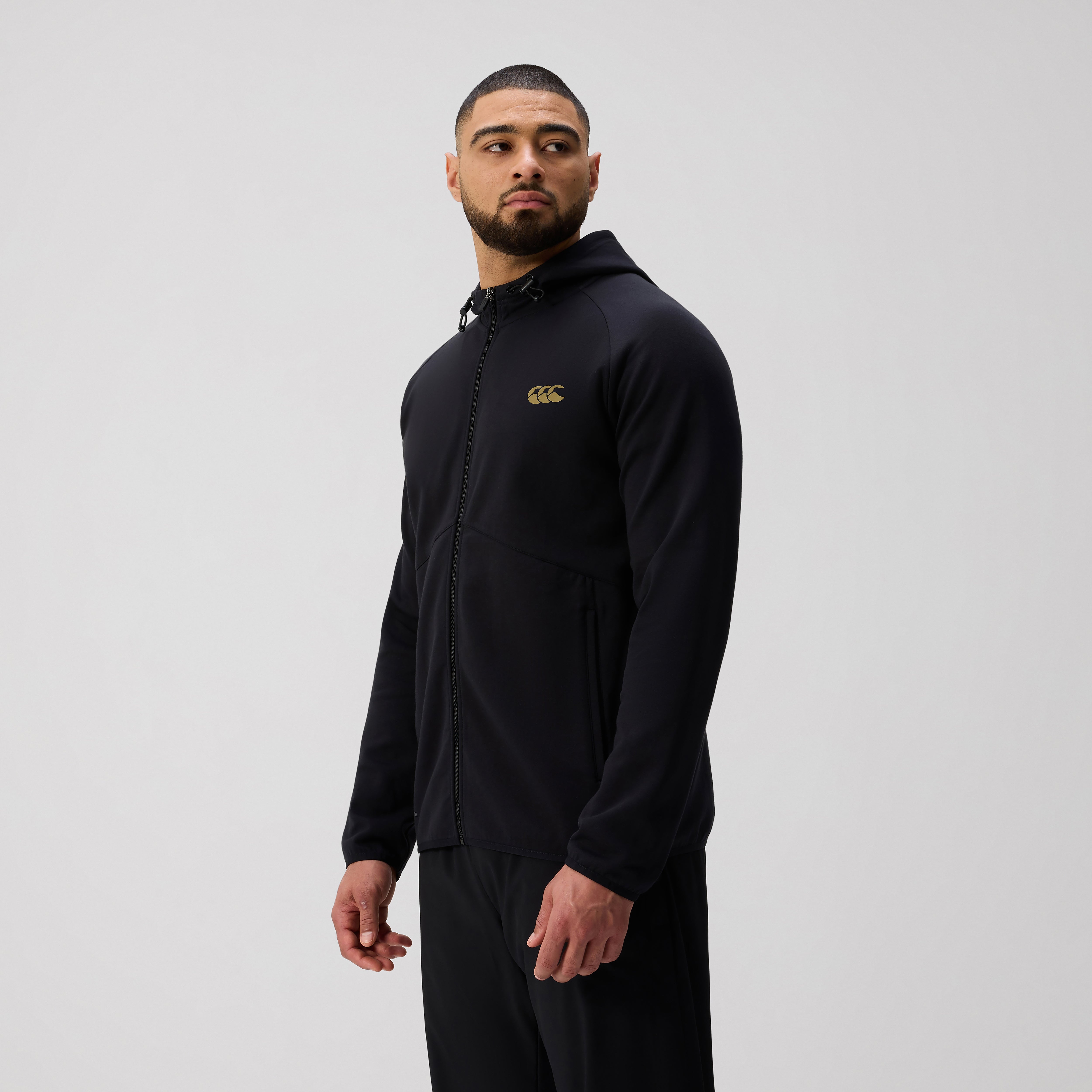canterbury-tempo-felpa-cappuccio-full-zip-uomo-nero image 5