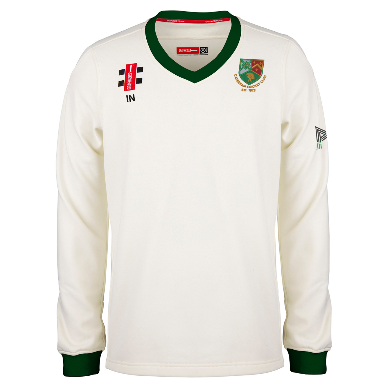 gray-nicolls-caterham-cc-maglione-match-pro-performance-avorio-verde-adulto image 1