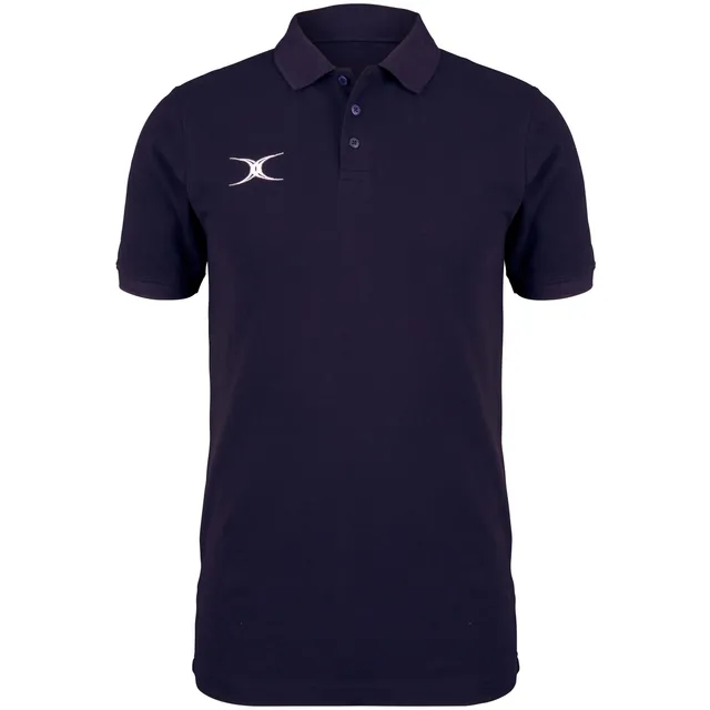 gilbert-rugby-quest-polo-junior-cotone-organico-nero-blu-navy image 1