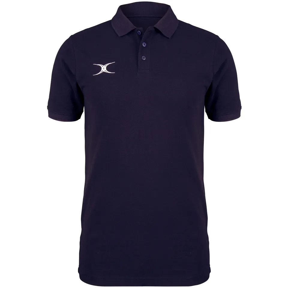 gilbert-rugby-quest-polo-junior-cotone-organico-nero-blu-navy image 1