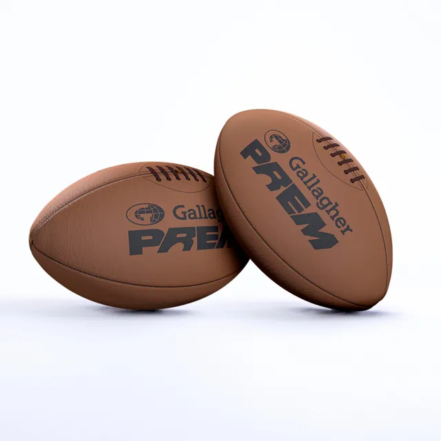 gilbert-gallagher-prem-rugby-vintage-ball-25-26-sz-5-dark-tan-pallone-rugby-pell image 1