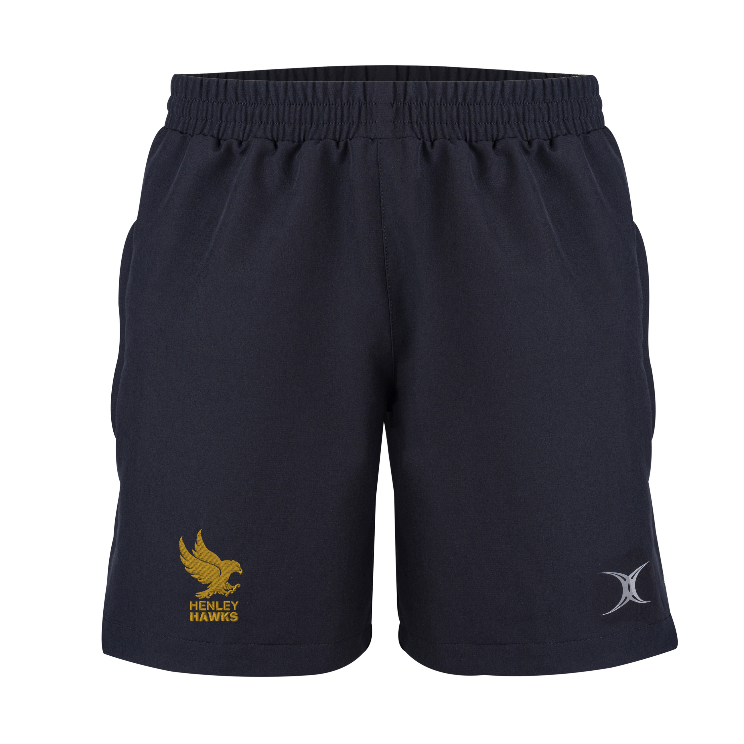 gilbert-rugby-evo-shorts-henley-hawks-unisex-blu-navy-pantaloncini-rugby-4-way-s image 1