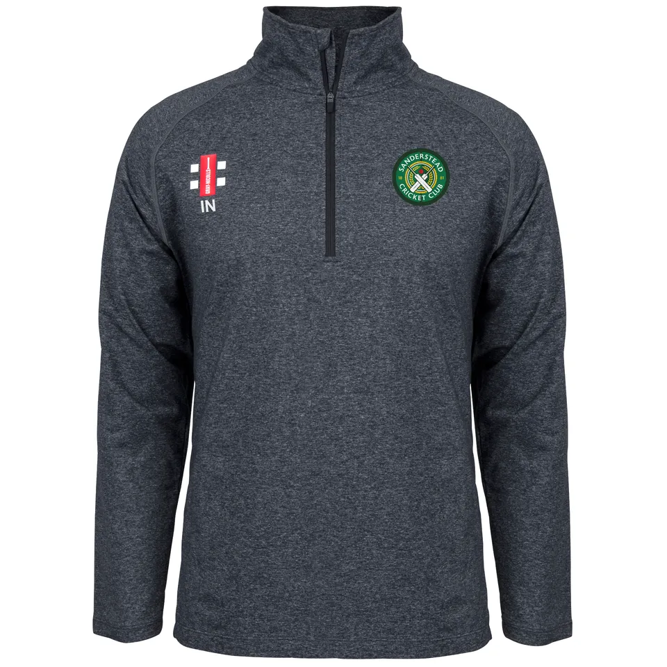 gray-nicolls-sanderstead-cc-velocity-mid-layer-adulto-nero-mezza-zip image 1