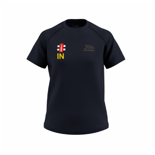 gray-nicolls-garboldisham-cc-gts-t-shirt-cricket-donna-blu-navy-manica-corta image 1