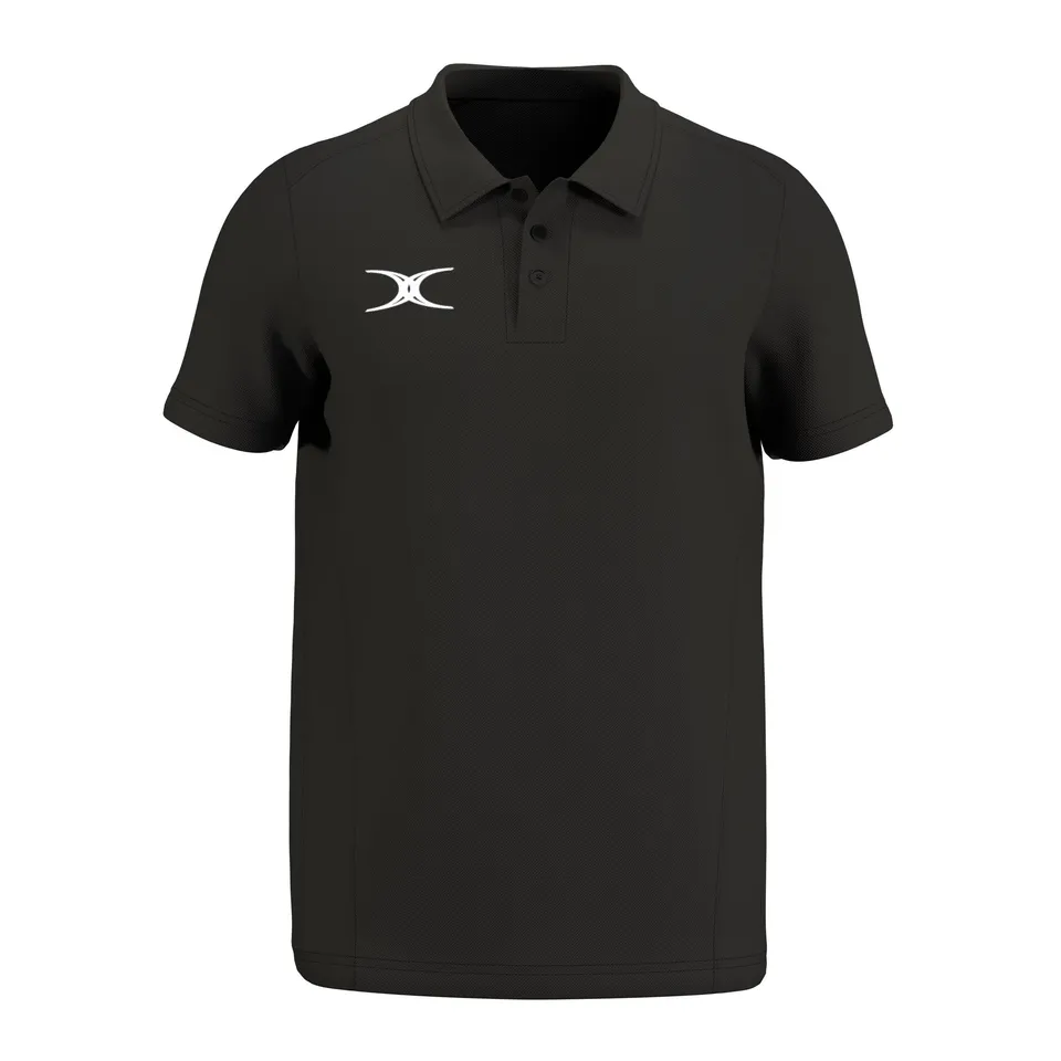 gilbert-rugby-atom-polo-manica-corta-junior-nera image 1
