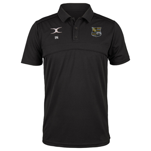gilbert-rugby-oadby-wyggestonians-rfc-photon-ii-polo-manica-corta-senior-nero image 1