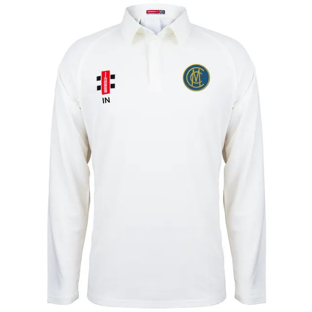 gray-nicolls-matrix-v2-maglia-cricket-l-s-junior-marshalswicket-cc-avorio image 1