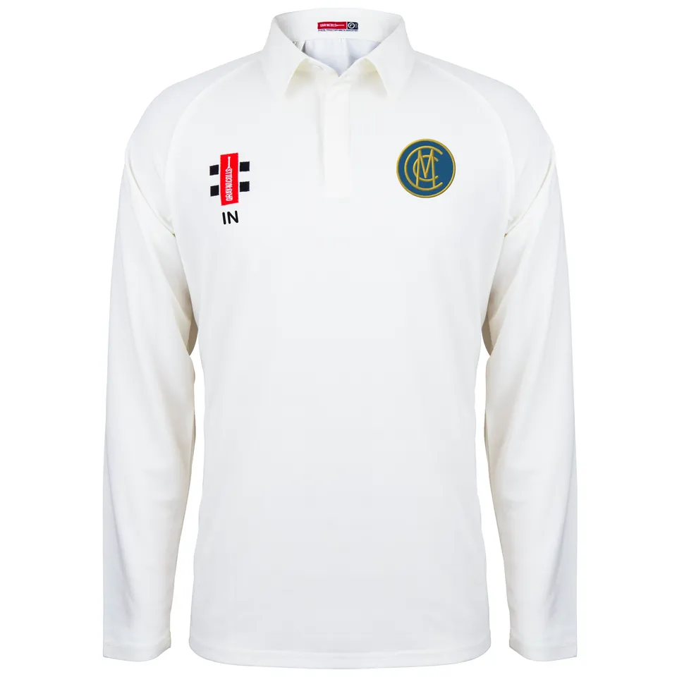 gray-nicolls-matrix-v2-maglia-cricket-l-s-junior-marshalswicket-cc-avorio image 1