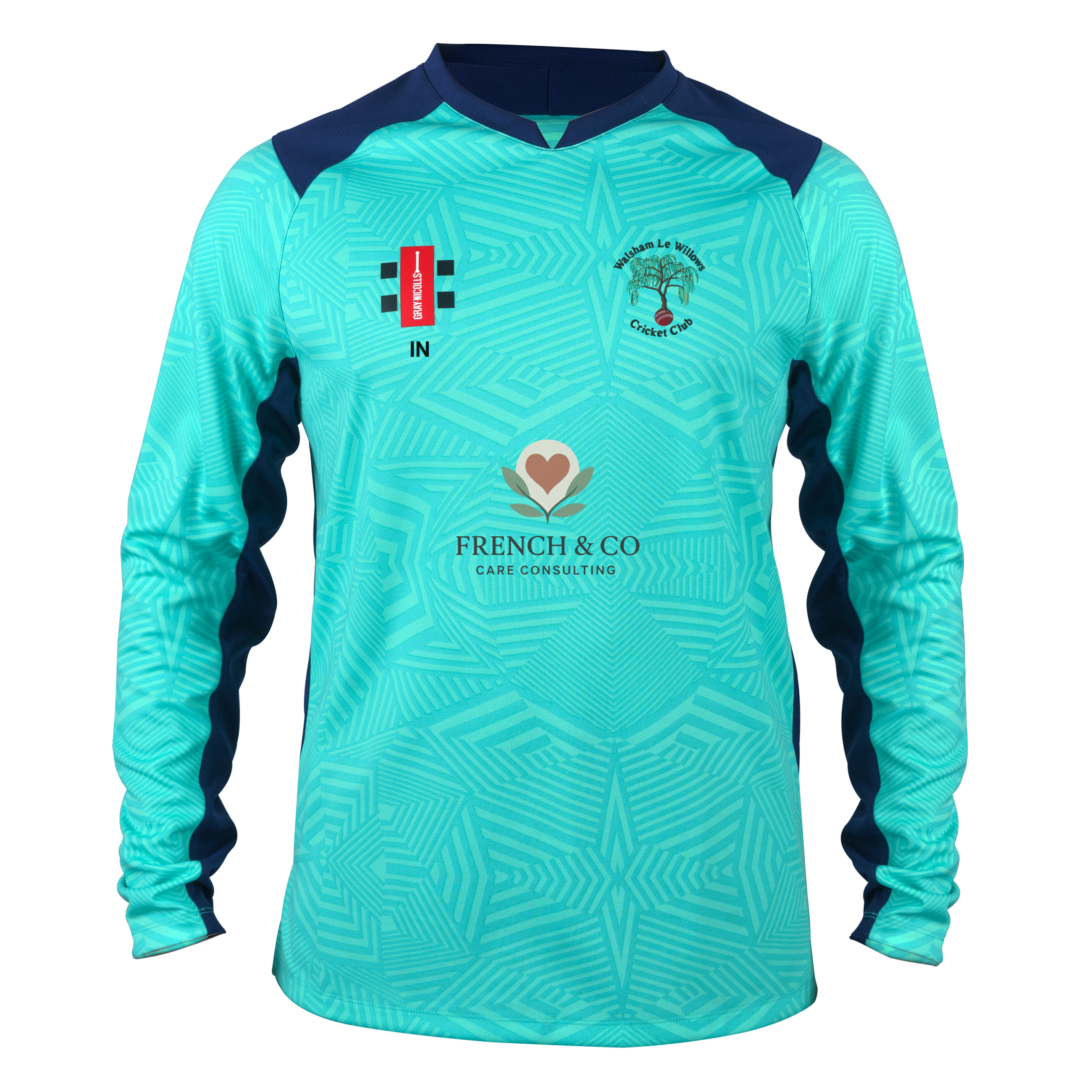gray-nicolls-walsham-le-willows-senior-pro-t20-maglia-manica-lunga-black-navy image 1
