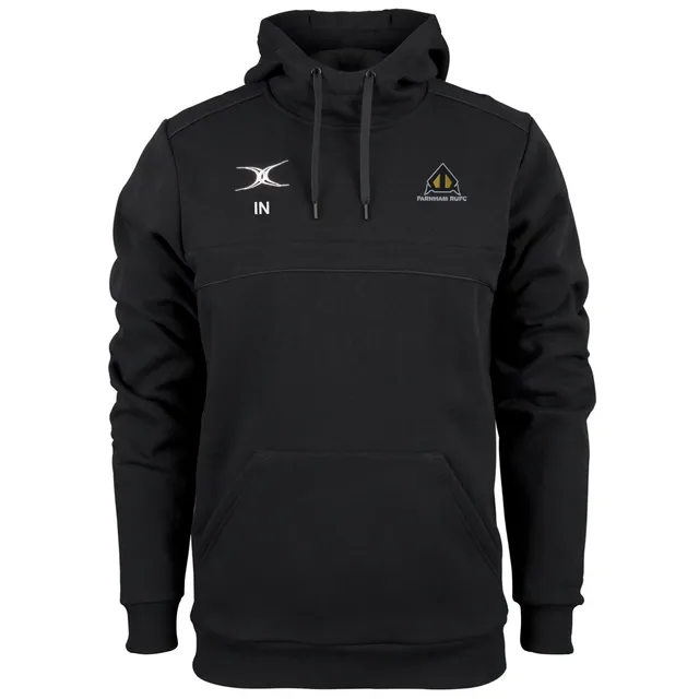 gilbert-rugby-photon-felpa-con-cappuccio-junior-farnham-rufc-nero image 1