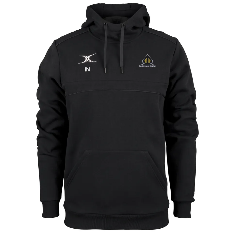 gilbert-rugby-photon-felpa-con-cappuccio-junior-farnham-rufc-nero image 1