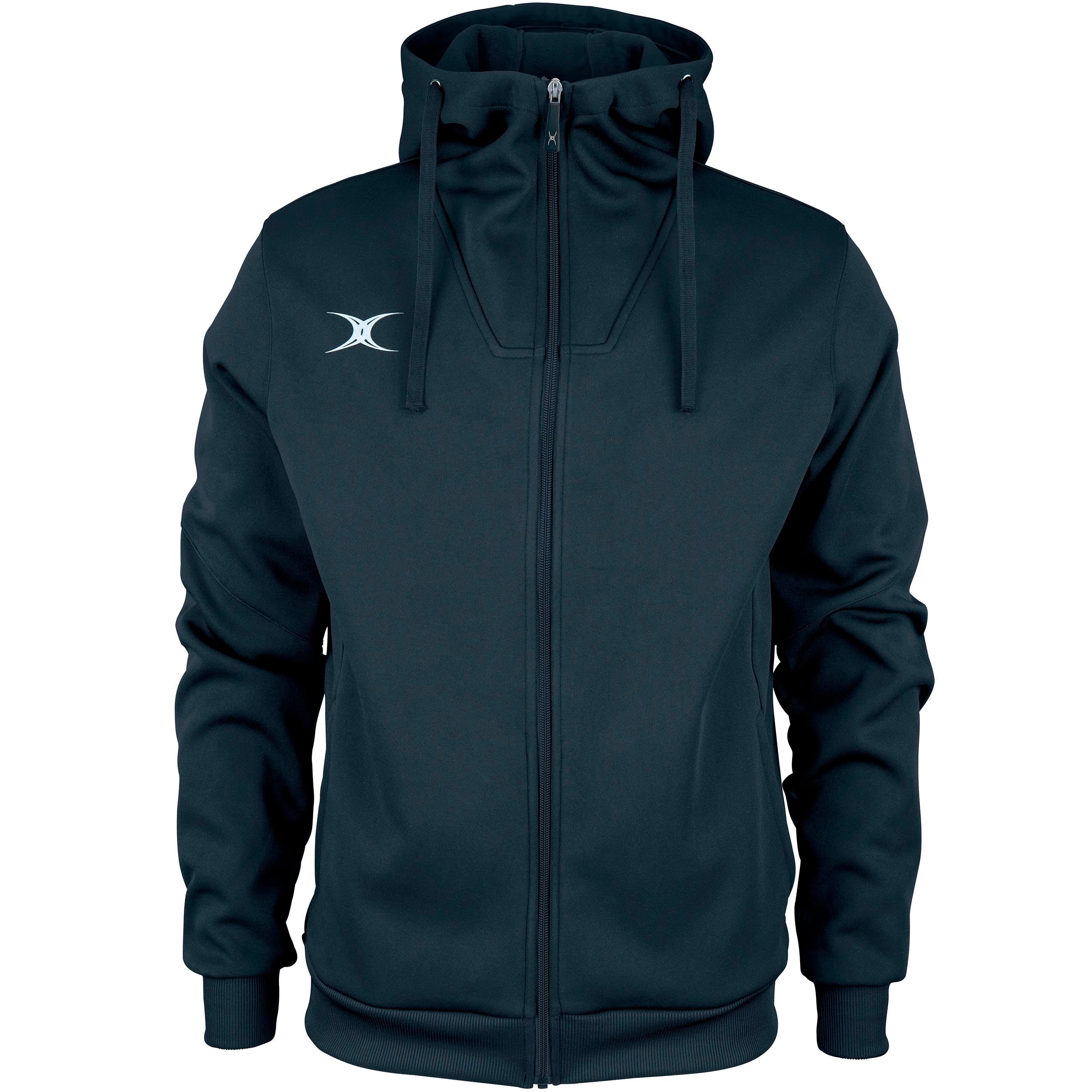 gilbert-rugby-pro-felpa-con-cappuccio-full-zip-uomo-nero-blu-navy image 4