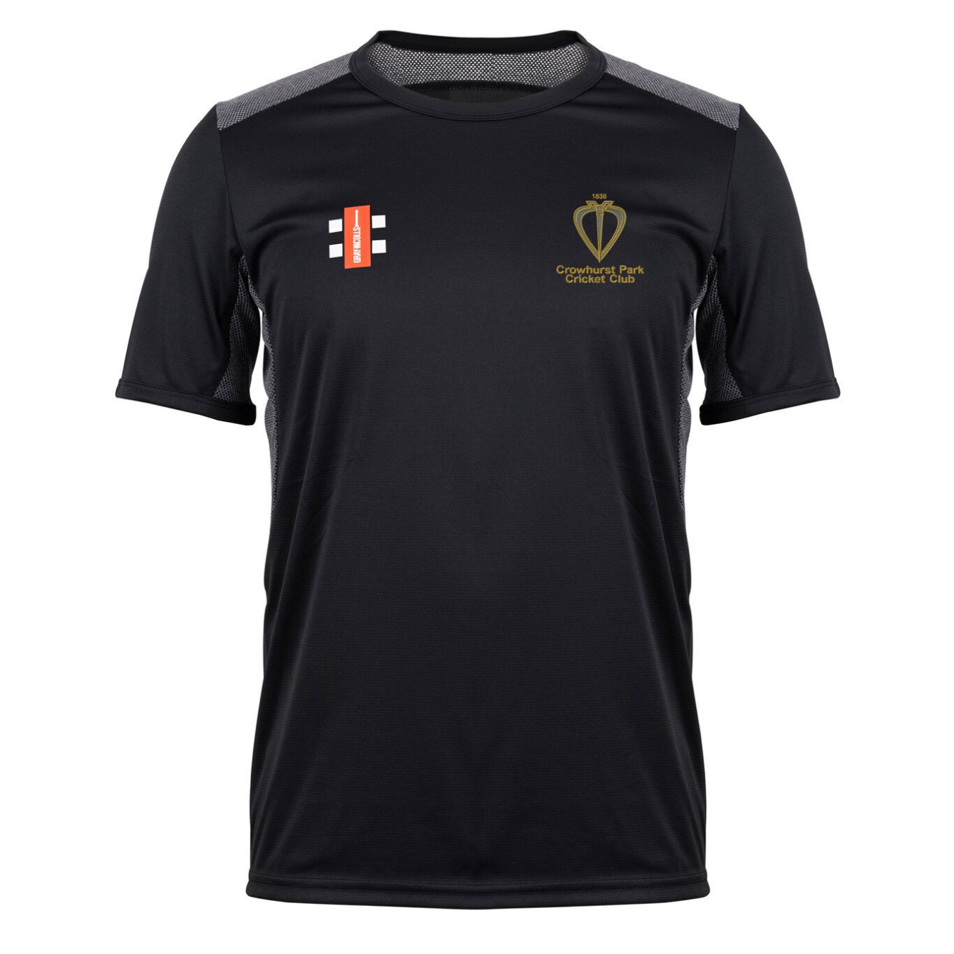 gray-nicolls-crowhurst-park-cc-pro-performance-t-shirt-junior-nero-manica-corta image 1