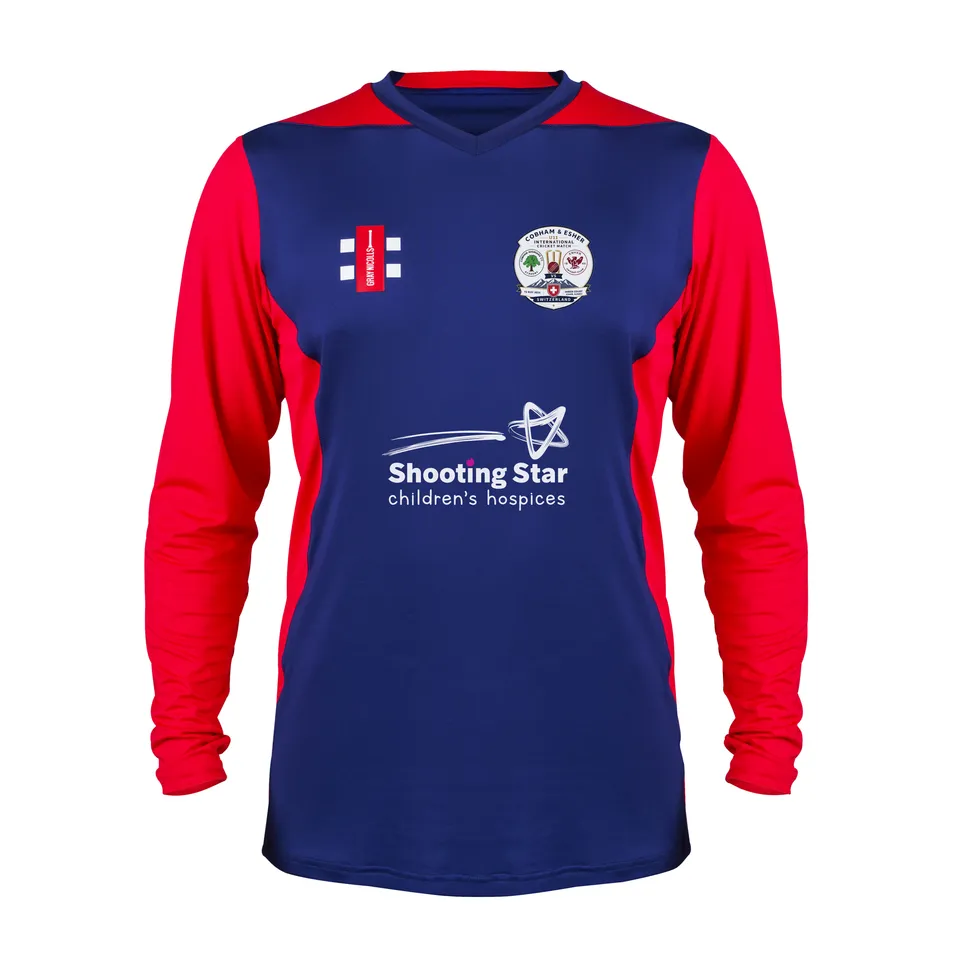 gray-nicolls-cobham-avorians-cc-junior-navy-red-t20-maglia-a-maniche-lunghe image 1