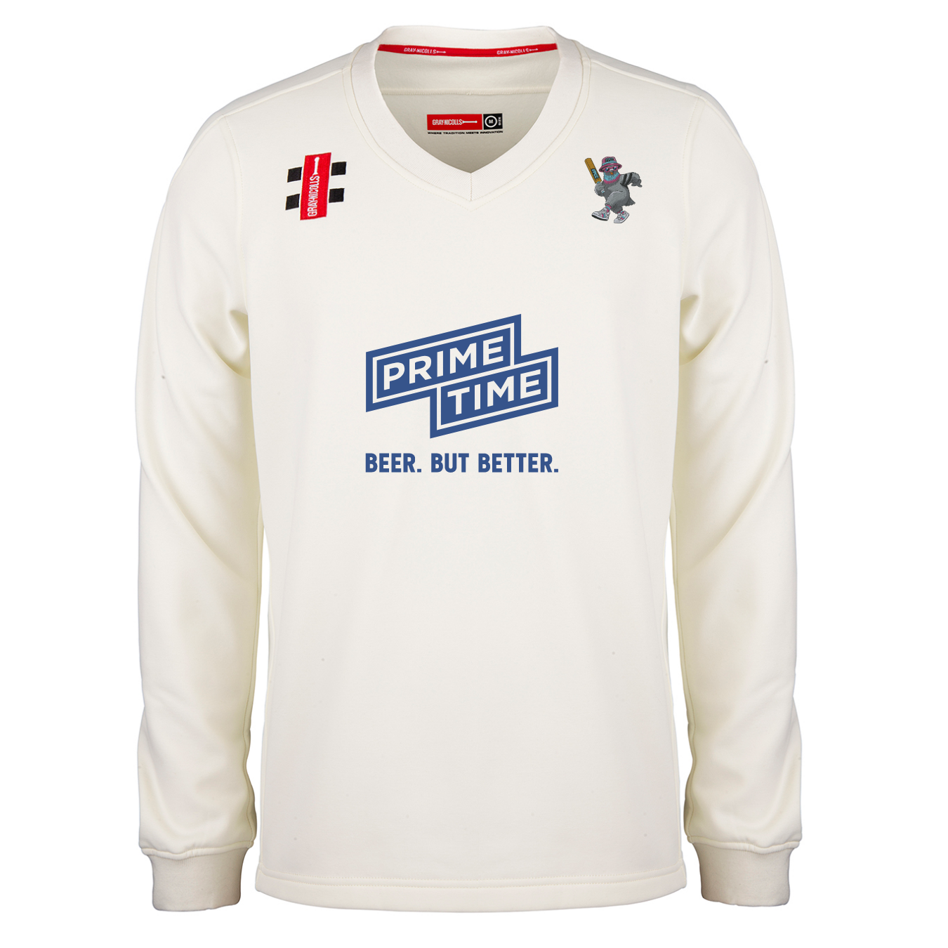 gray-nicolls-fulham-pigeons-cc-senior-pro-performance-maglione-match-ivory image 1