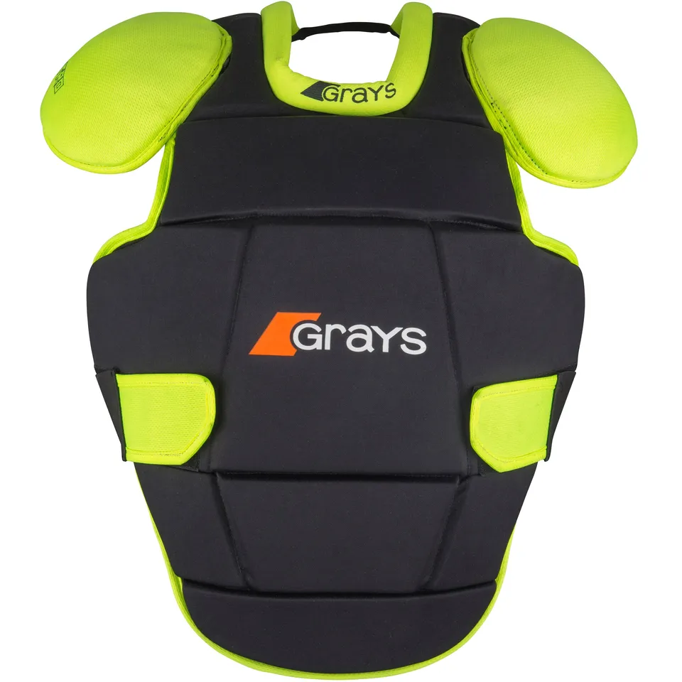 grays-nitro-body-armour-da-portiere-hockey-nero-giallo-fluo image 1