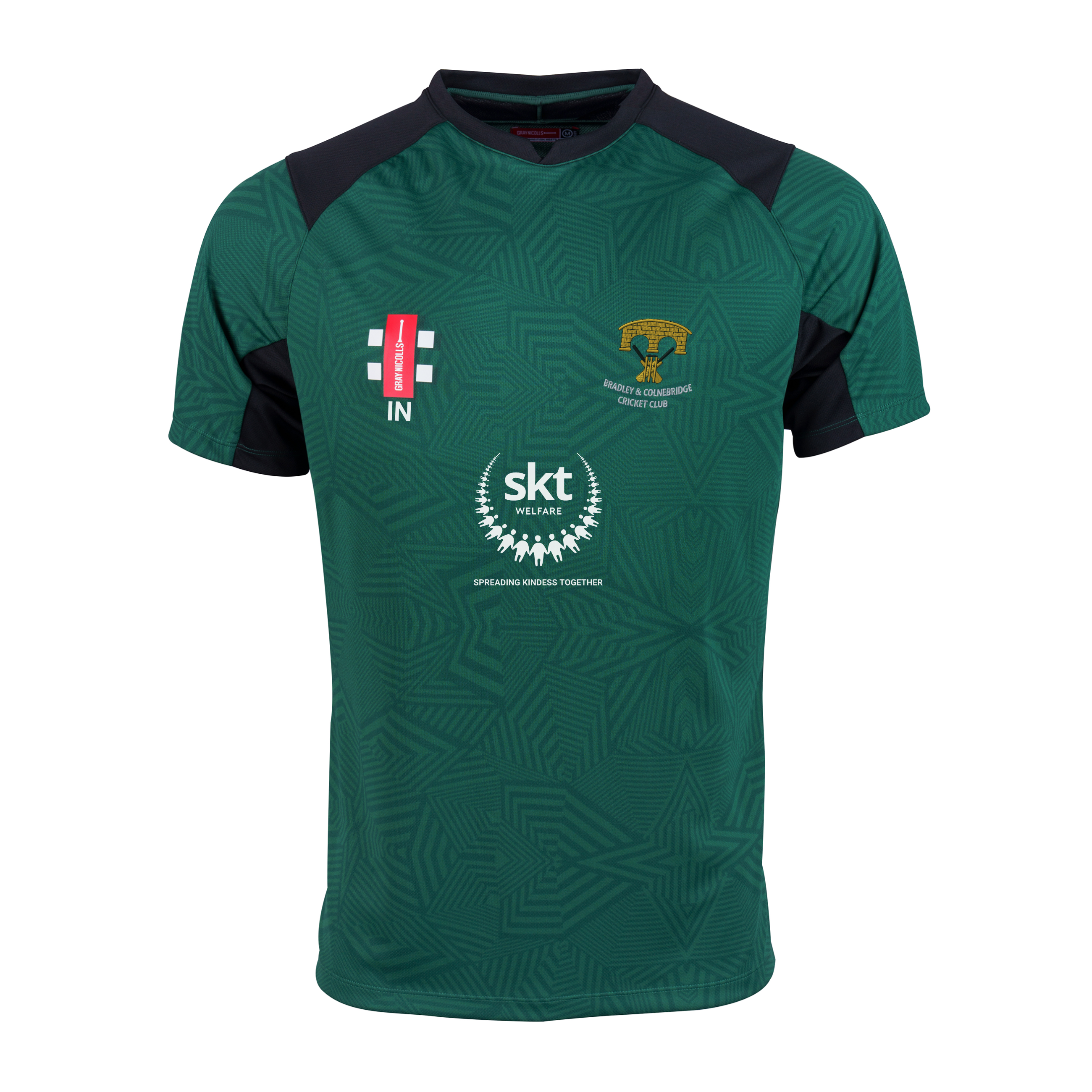 gray-nicolls-bradley-colnebridge-cc-junior-maglia-pro-t20-manica-corta-verde-ner image 1