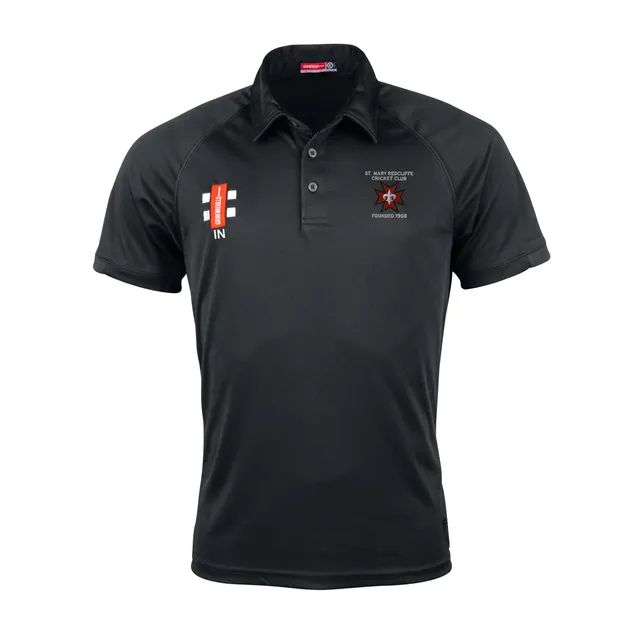 gray-nicolls-matrix-v2-polo-manica-corta-junior-st-mary-redcliffe-nero image 1