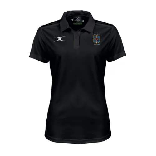 gilbert-rugby-durham-county-referee-donna-photon-ii-polo-manica-corta-nera image 1