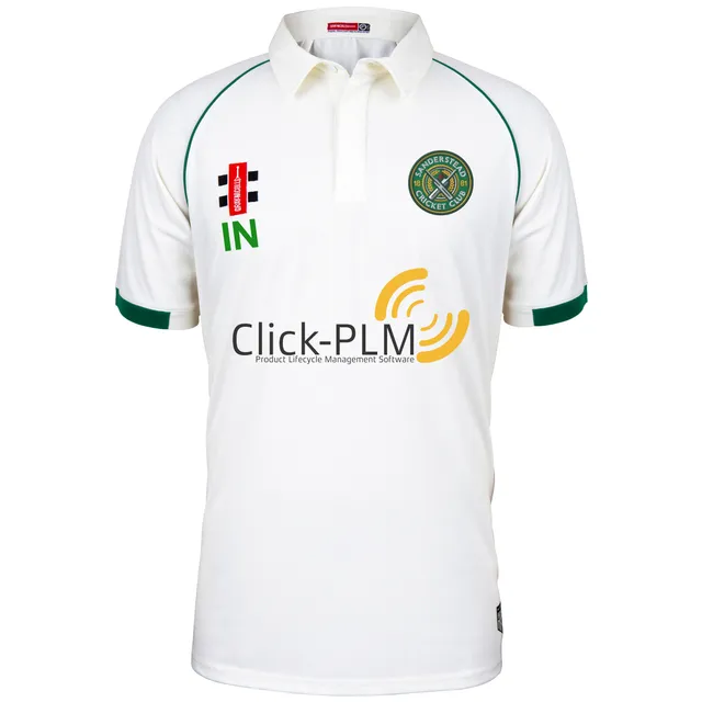 gray-nicolls-matrix-v2-maglia-cricket-s-s-sanderstead-cc-senior-avorio-verde image 1