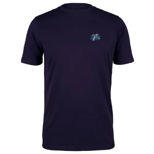 gilbert-rugby-caledonian-thebans-rfc-quest-t-shirt-uomo-blu-navy-cotone-organico image 1