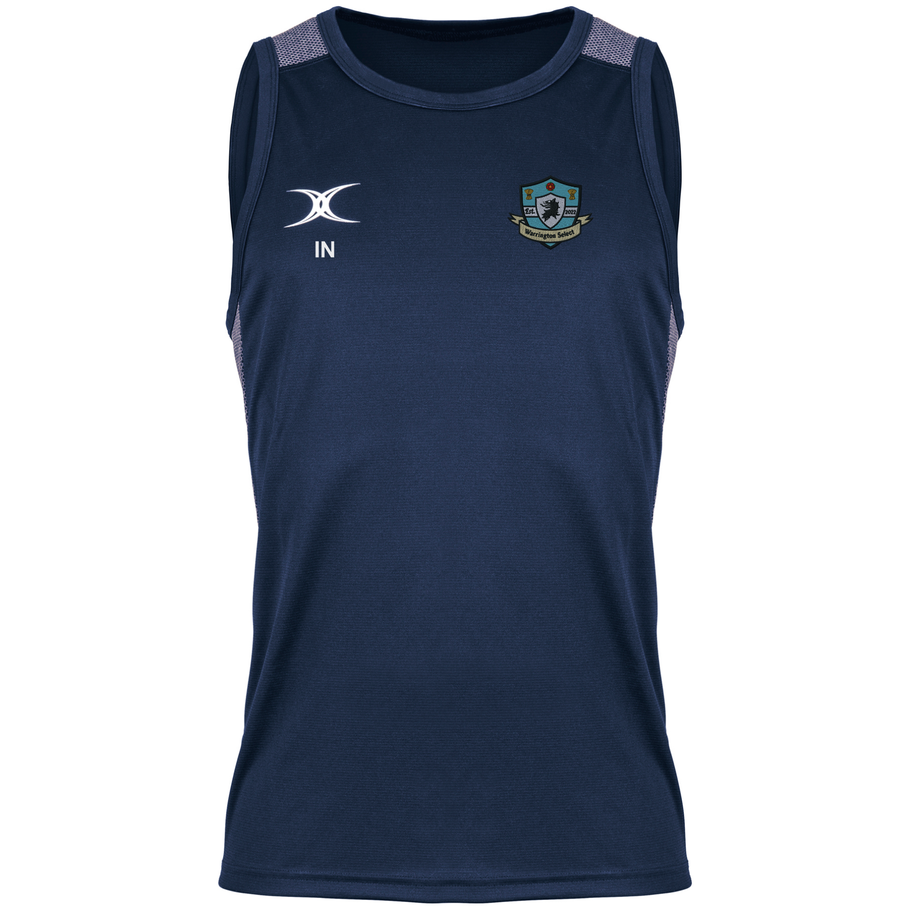 gilbert-rugby-pro-canotta-vest-senior-blu-navy-scuro-warrington-select-rfc image 1