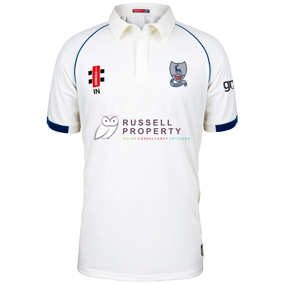 gray-nicolls-bishops-stortford-cc-senior-matrix-v2-maglia-s-s-avorio-navy image 1