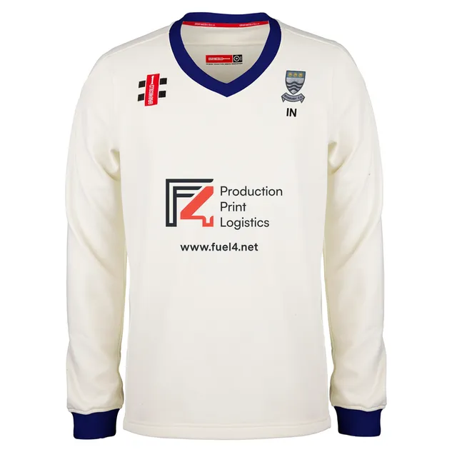 gray-nicolls-sunbury-cc-child-pro-performance-match-sweater-ivory-navy image 1