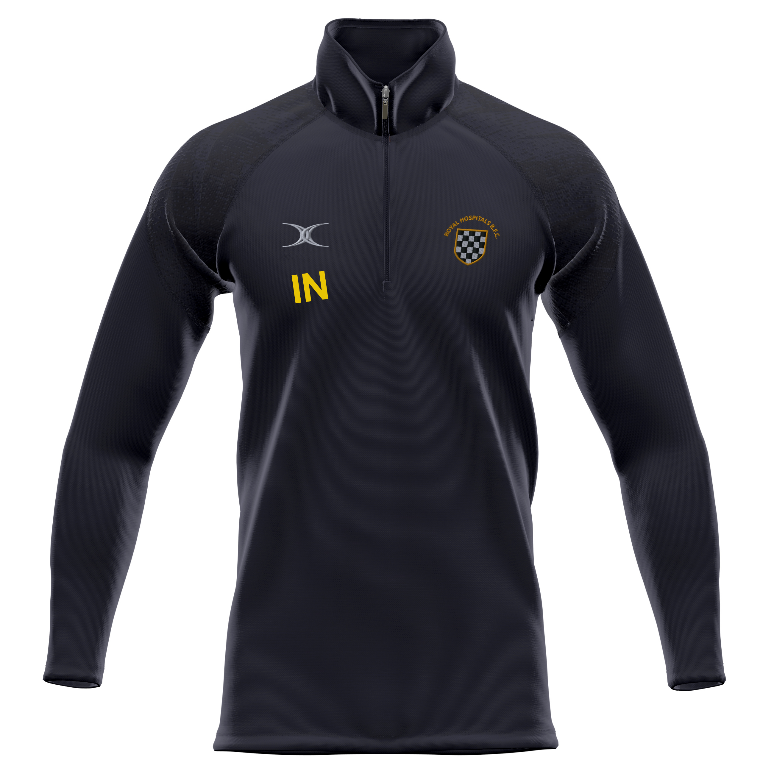 gilbert-rugby-barts-and-the-london-rfc-gts-1-4-zip-fleece-nero-senior image 1