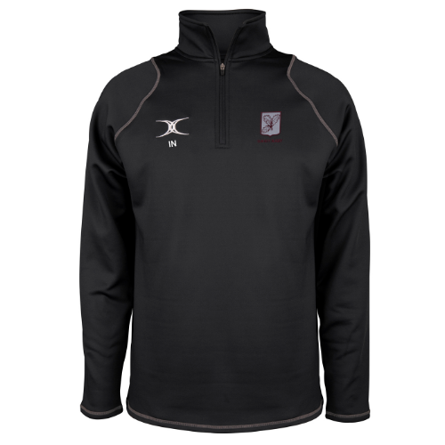 gilbert-rugby-surrey-rugby-adult-quest-pile-1-4-zip-nero-uomo image 1