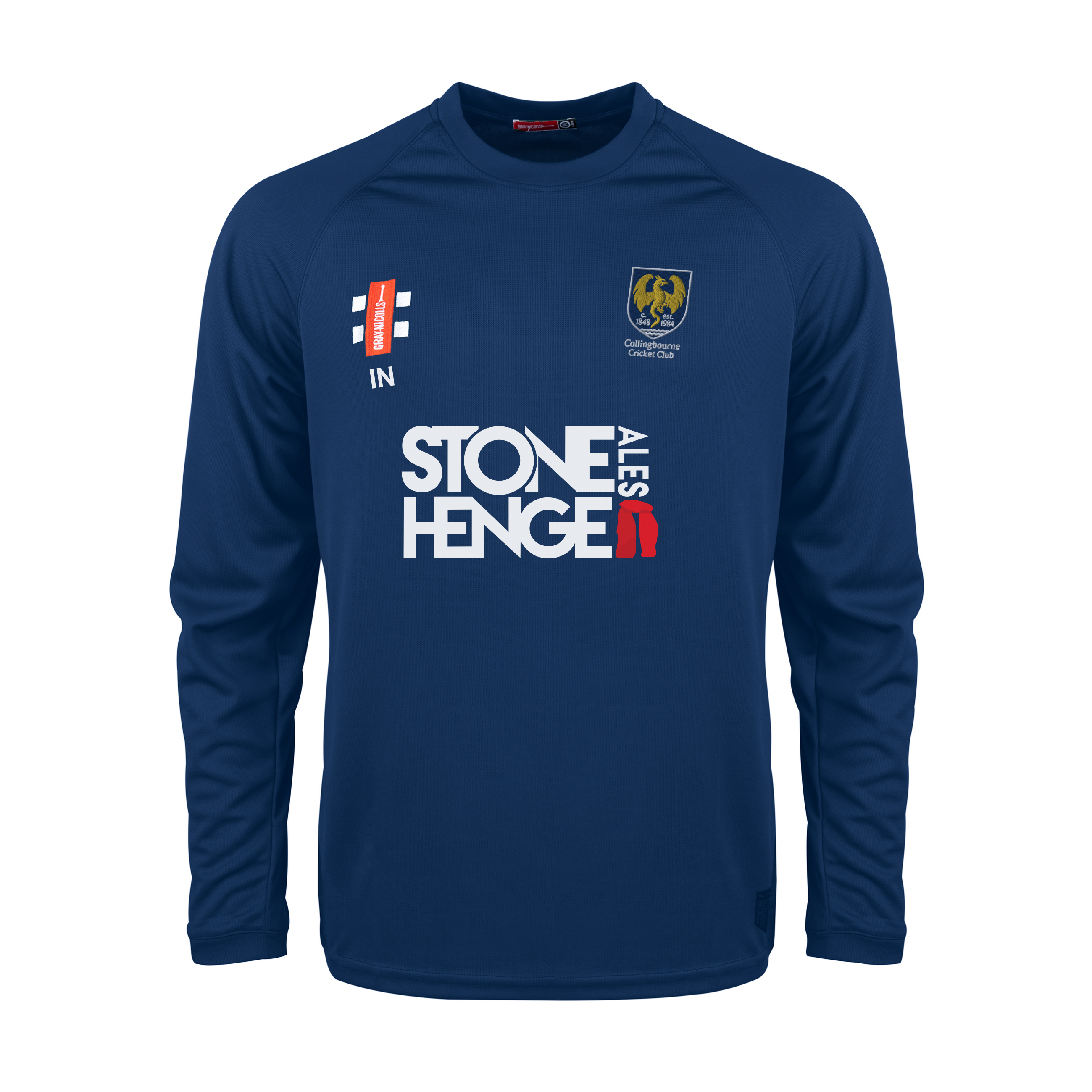 gray-nicolls-collingbourne-cc-senior-matrix-v2-l-s-tee-navy image 1