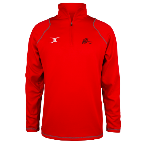gilbert-rugby-ayrshire-clan-rfc-uomo-quest-pile-1-4-zip-rosso image 1